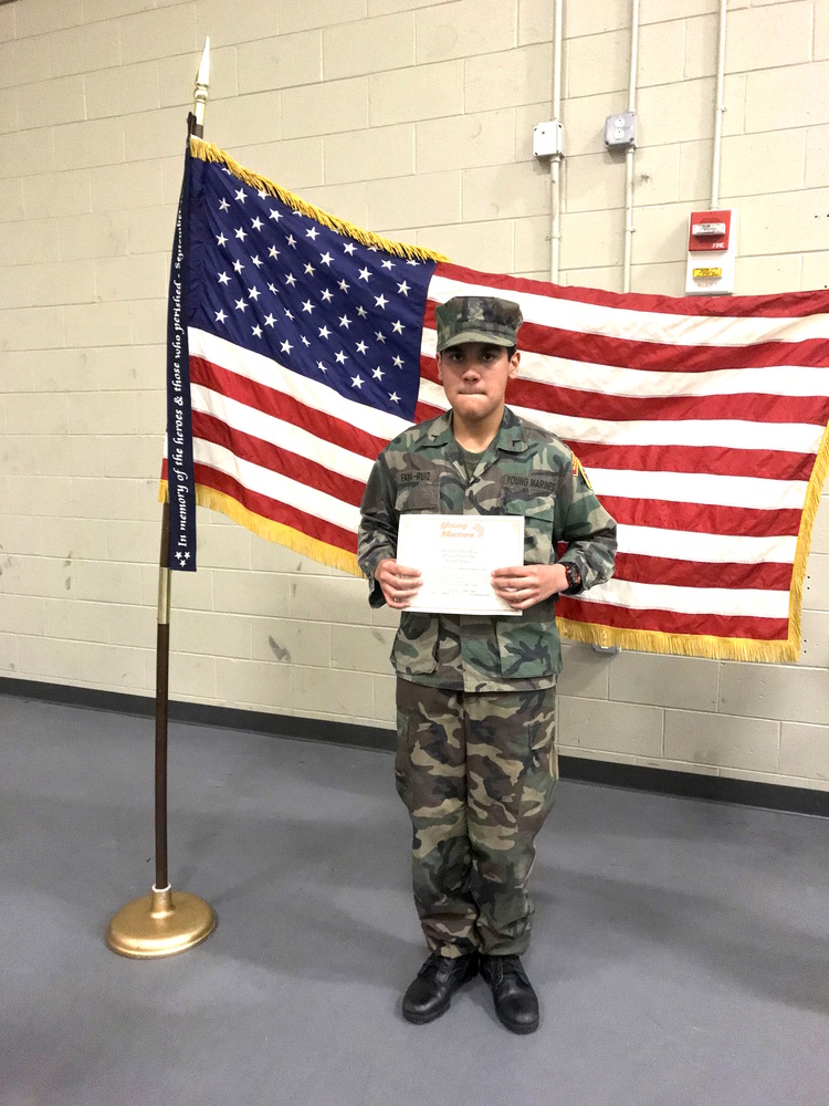 8th Grader Graduates as Young Marine