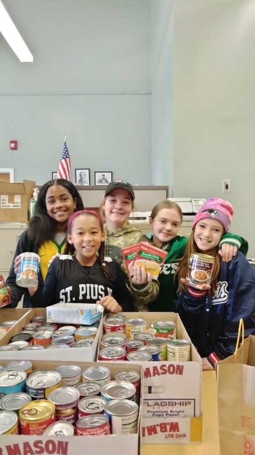 st pius v school canned goods